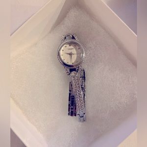 Silver and crystal watch